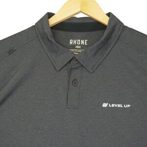 Rhone Commuter Polo Shirt Mens XXL Gray Short Sleeve Italian Fabric Performance